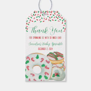 Christmas, Holiday Doughnut Sprinkles, Baby Sprink Gift Tags