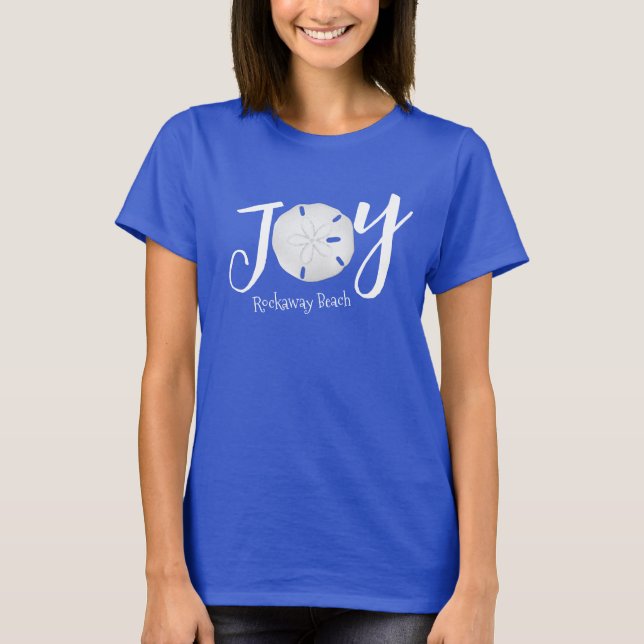 Christmas Holiday Elegant Beach Blue Cute Coastal T-Shirt (Front)