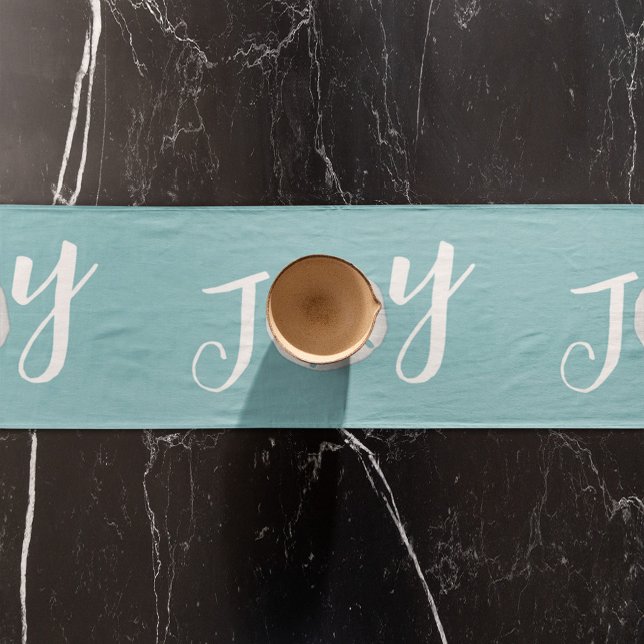 Christmas Holiday Elegant Beach Turquoise Coastal Short Table Runner (Christmas holiday beach turquoise blue sand dollar)