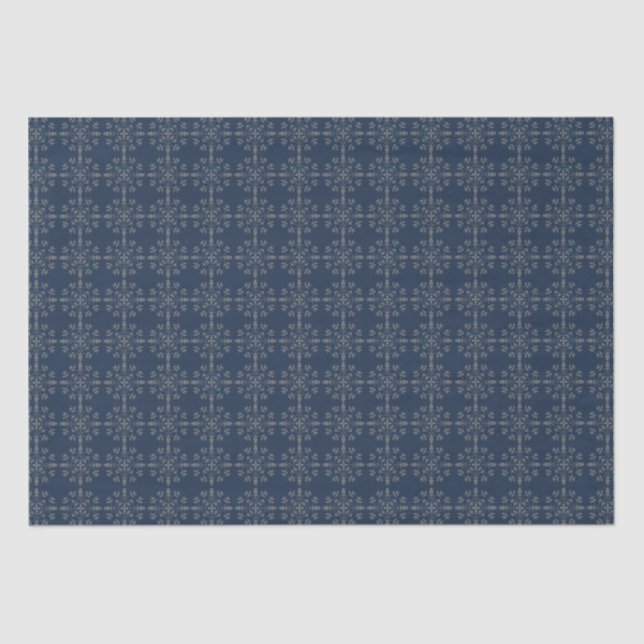 Christmas Holiday Elegant Classic Navy Blue  Tissue Paper (Front)