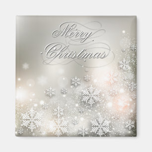 Christmas Holiday Elegant Snowflake Magnet