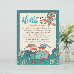 Christmas Holiday Elf Return Letter Invitation