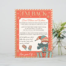 Christmas Holiday Elf Return Letter Invitation
