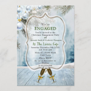 Christmas Holiday Engagement Party Invitation