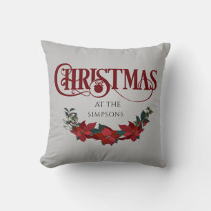 Christmas Holiday Family Home Decor Cushion