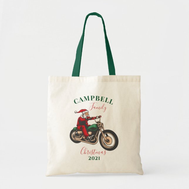 Christmas Holiday Family Matching Biker Tote Bag (Front)