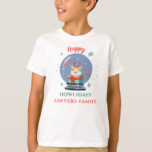 Christmas Holiday Family Matching Dog Howlidays T-Shirt