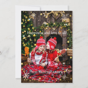 Christmas holiday family photo card