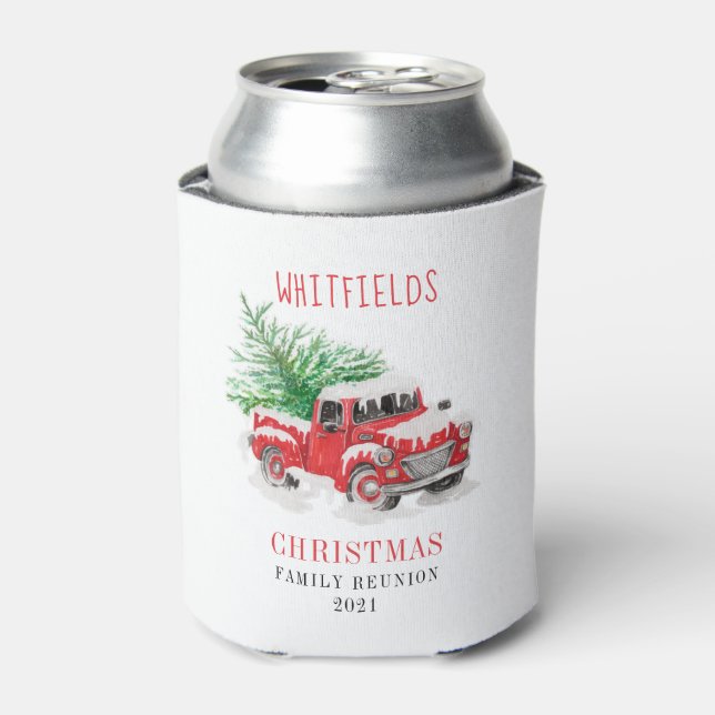 Christmas Holiday Family Reunion Can Cooler (Can Front)