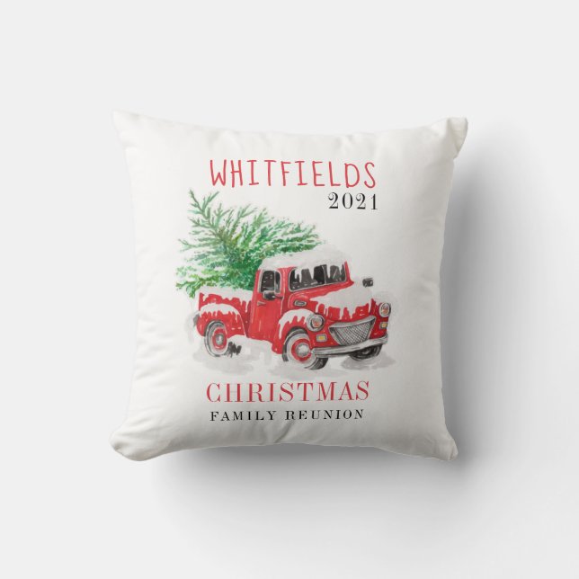 Christmas Holiday Family Reunion Custom Cushion (Front)