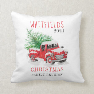 Christmas Holiday Family Reunion Custom Cushion