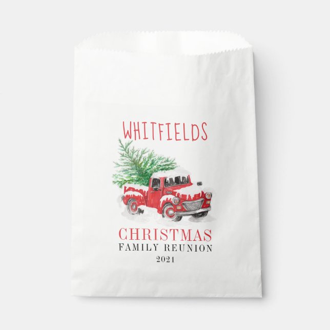 Christmas Holiday Family Reunion Favour Bags (Front)