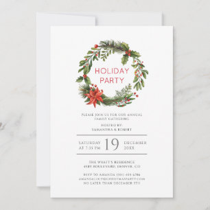 Christmas Holiday Family Reunion Party Custom Invitation