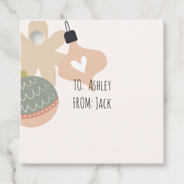 Christmas Holiday Favour Tags (Front)