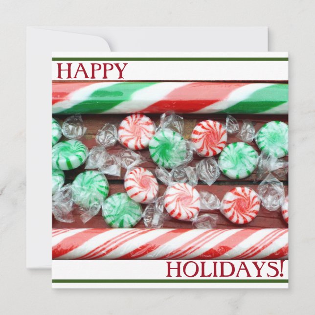 Christmas Holiday festive Candy Canes&hard candies (Front)