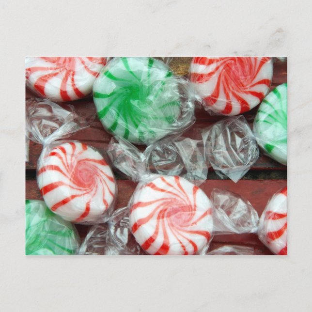 Christmas Holiday festive peppermint hard candies (Front)