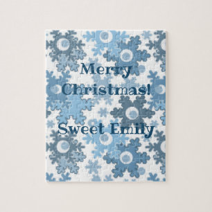 Christmas holiday festive winter snowflakes bright jigsaw puzzle