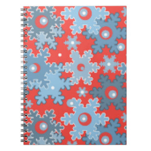 Christmas holiday festive winter snowflakes bright notebook