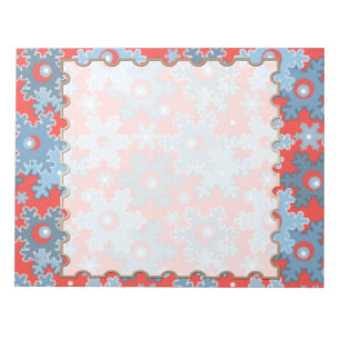 Christmas holiday festive winter snowflakes bright notepad