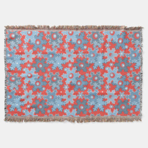 Christmas holiday festive winter snowflakes bright throw blanket