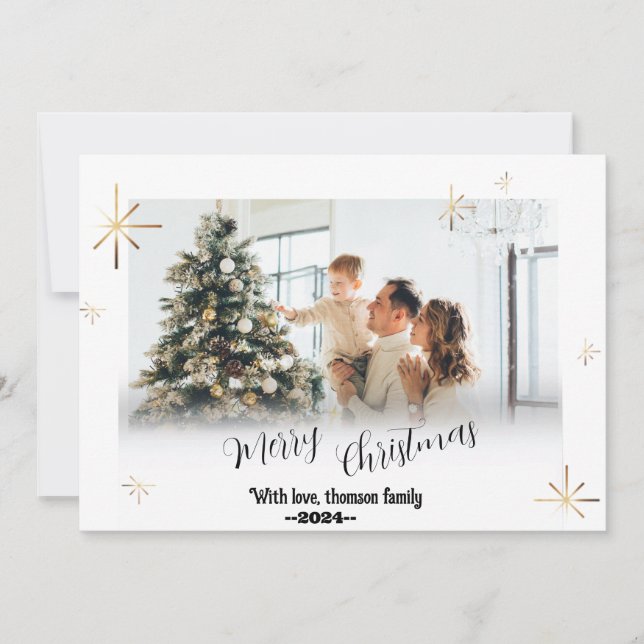 Christmas holiday Flat card  (Front)