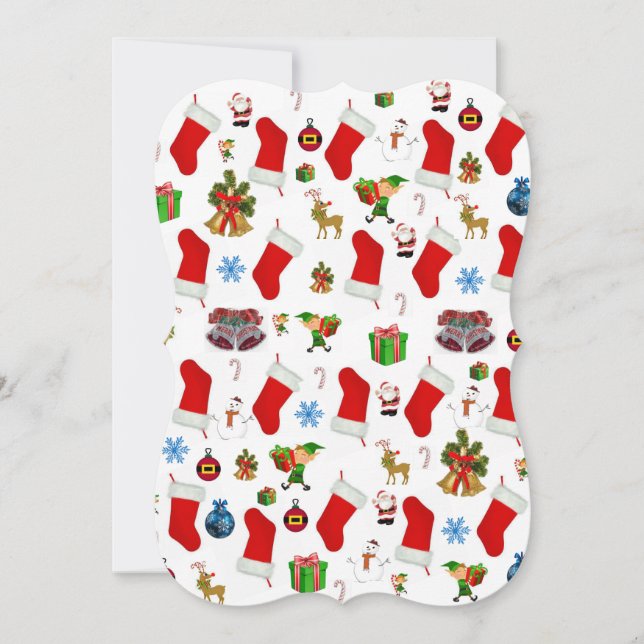 Christmas Holiday Flat Greeting Card (Front)