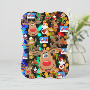 Christmas Holiday Flat Greeting Card