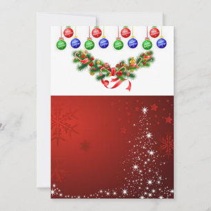 Christmas Holiday Flat Greeting Card