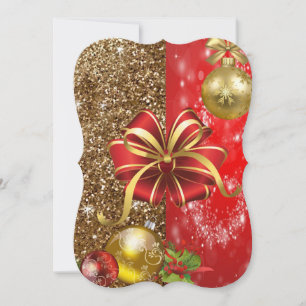 Christmas Holiday Flat Greeting Card