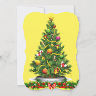 Christmas Holiday Flat Greeting Card