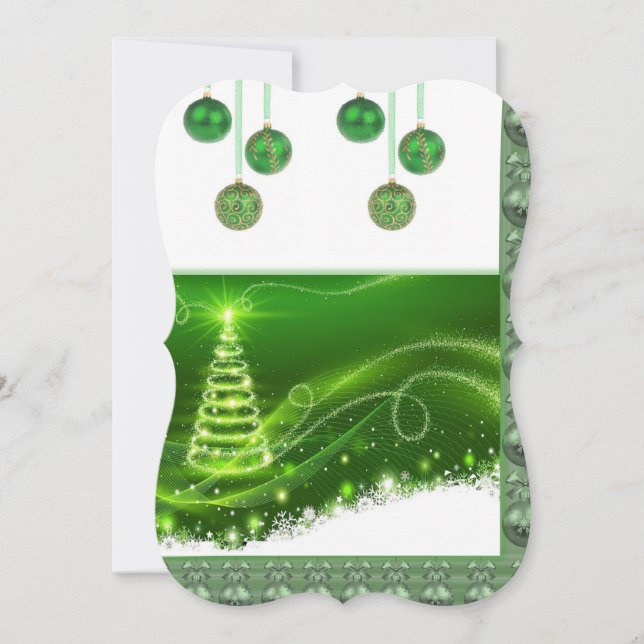 Christmas Holiday Flat Greeting Card (Front)
