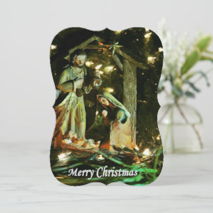 Christmas Holiday Flat Greeting Card, Jesus Christ Card