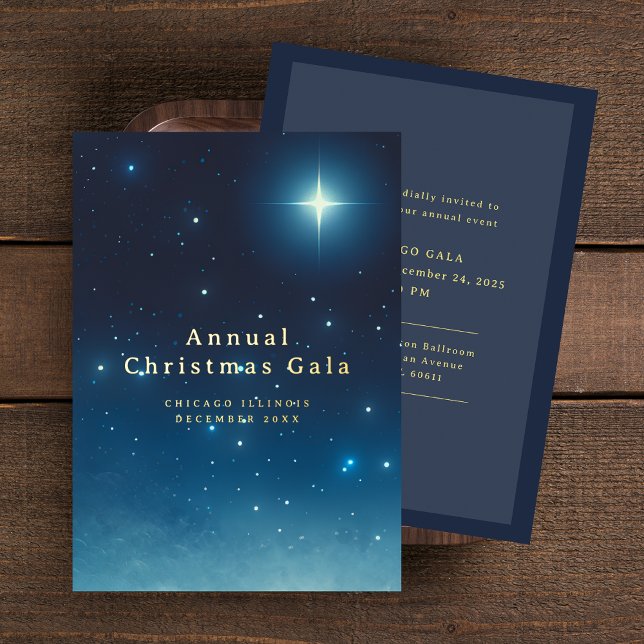 Christmas Holiday Foil Invitation (Christmas Holiday Foil Invitation (front and back))