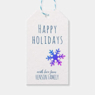 Christmas Holiday Gift Tag - Festive Snowflake