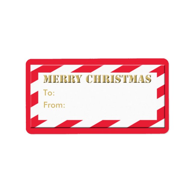 Christmas Holiday Gift Tag Merry Christmas (Front)