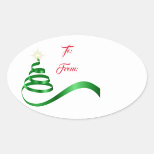 Christmas Holiday Gift Tag Sticker