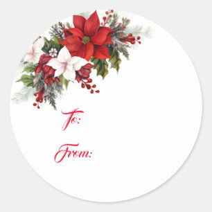 Christmas Holiday Gift Tag Sticker