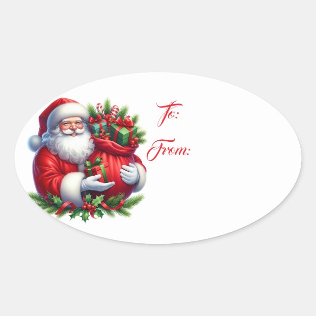 Christmas Holiday Gift Tag Sticker (Front)
