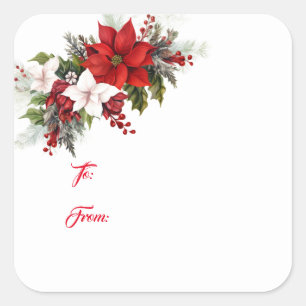 Christmas Holiday Gift Tag Sticker