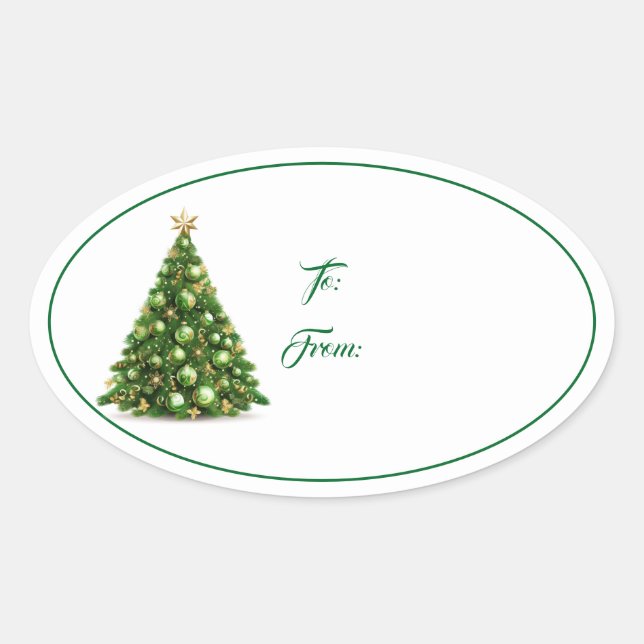 Christmas Holiday Gift Tag Sticker (Front)