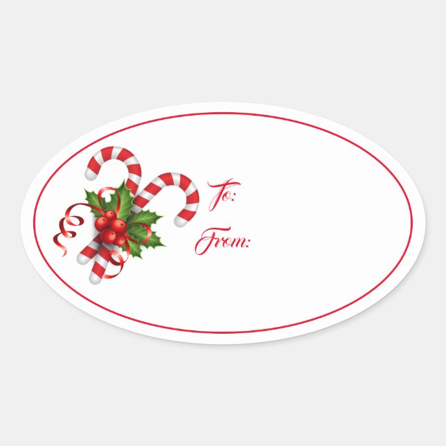 Christmas Holiday Gift Tag Sticker (Front)