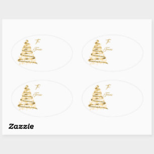 Christmas Holiday Gift Tag Sticker