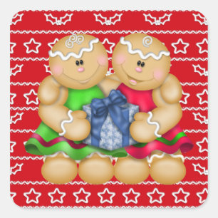 Christmas Holiday Gingerbread cartoon sticker