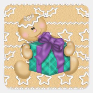 Christmas Holiday Gingerbread cartoon sticker