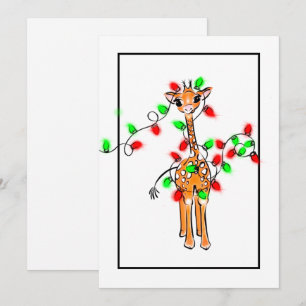 Christmas holiday giraffe green red twinkle light