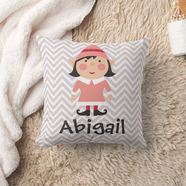 Christmas Holiday Girl Elf Pillow (Blanket)