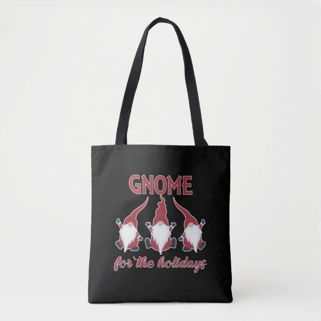 Christmas Holiday Gnomes Cute Xmas Gnomies Tote Bag (Front)