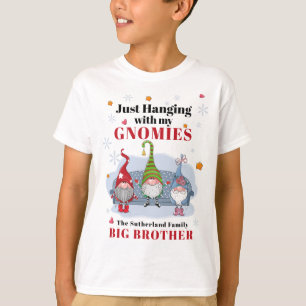 Christmas Holiday Gnomes Family Matching Brother T-Shirt