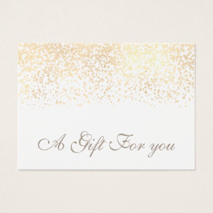 Christmas/holiday gold confetti gift certificate