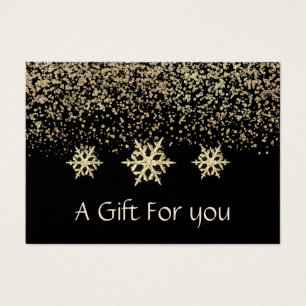 Christmas/holiday gold confetti gift certificate